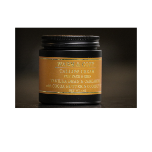 Warm & Cozy - Vanilla Bean & Cardamom Tallow Skin Cream 4oz